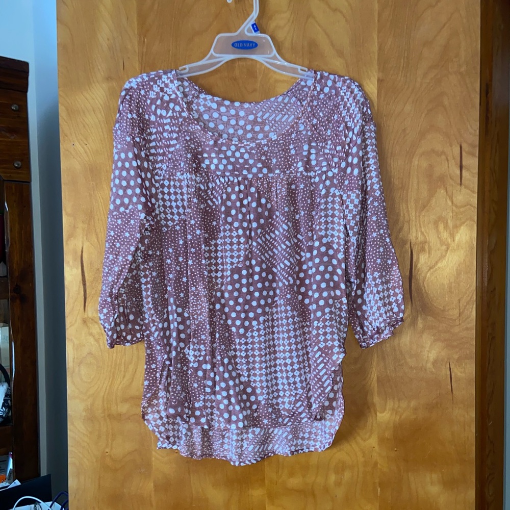 NWOT Lauren Conrad 3/4 Sleeve Blouse